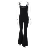 Solid Color U Neck Backless Sling Jumpsuit BLG-P2C11274A