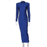Solid Color Slim Solid Color Maxi Dress BLG-D1B7236K