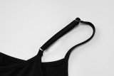 Solid Color U Neck Backless Sling Jumpsuit BLG-P2C11274A