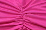 Sexy Backless Pleated Single Shoulder Mini Dress  BLG-D3512946A