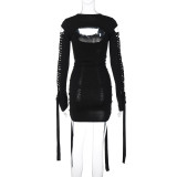 Sexy Backless Hollow Out Bandage Dress BLG-S2910247A