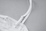 Sexy Sling Wrap Chest Tops And Shorts Two Piece Set BLG-S3412414A
