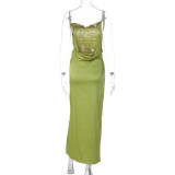 Sexy Backless Slim Split Sling Maxi Dress BLG-D3412611A