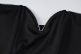 Fashion V-neck Slimming Warp Chest Top BLG-T1C7441K