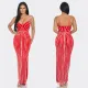 Sexy Sling Hot Drill Split Maxi Dress BY-6761