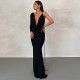 Fashion Single Shoulder Long Sleeve Maxi Dress BLG-D2A10652A