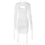 Sexy Backless Hollow Out Bandage Dress BLG-S2910247A