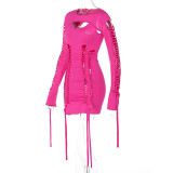 Sexy Backless Hollow Out Bandage Dress BLG-S2910247A