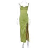 Sexy Backless Slim Split Sling Maxi Dress BLG-D3412611A