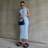 Casual Knit Sleeveless Midi Dress BLG-D155100K