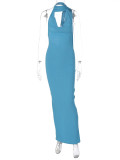 Backless Split Irregular Slim Maxi Dress BLG-D3412439A
