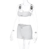 Sexy Sling Wrap Chest Tops And Shorts Two Piece Set BLG-S3412414A