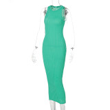 Casual Knit Sleeveless Midi Dress BLG-D155100K