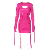 Sexy Backless Hollow Out Bandage Dress BLG-S2910247A