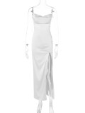 Sexy Backless Slim Split Sling Maxi Dress BLG-D3412611A