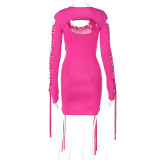 Sexy Backless Hollow Out Bandage Dress BLG-S2910247A