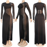 Plus Size Rhinestones Slim Jumpsuit NY-2071