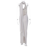 Backless Split Irregular Slim Maxi Dress BLG-D3412439A