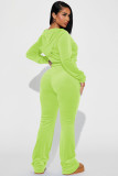 Casual Solid Color Hooded Two Piece Pants Set YD-8795
