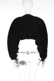 Casual Loose Long Sleeve Crop Tops BLG-T279497A