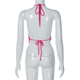 Sexy Hollow Out Backless Lace-Up Top BLG-T2C11321A