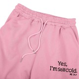 Fleece Sweatshirt Hooded Letter Print Three Piece Pants Set TK-6310