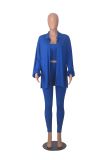 Solid Color Vest+Coat+Pants Three Piece Set MZ-2816