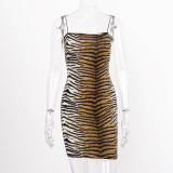 Sexy Print Sling Mini Dress BLG-D981151A