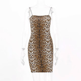 Sexy Print Sling Mini Dress BLG-D981151A
