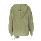 Fashion Hooded Long Sleeve Knit Sweater BLG-T3713479A