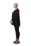 Solid Color Vest+Coat+Pants Three Piece Set MZ-2816
