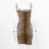 Sexy Print Sling Mini Dress BLG-D981151A