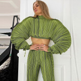 Casual Loose Long Sleeve Crop Tops BLG-T279497A