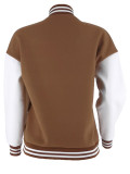 Color Block Long Sleeve Print Baseball Jacket ZDF-31323