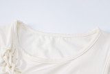 Solid Color Hollow Out Sleeveless Two Piece Skirt Set BLG-S3211721K