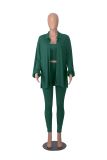 Solid Color Vest+Coat+Pants Three Piece Set MZ-2816