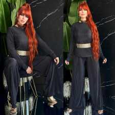 Loose Solid Color Long Sleeve Pants Two Piece Set MZ-2820