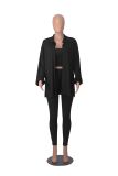 Solid Color Vest+Coat+Pants Three Piece Set MZ-2816