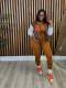 Color Block Long Sleeve Print Baseball Jacket ZDF-31323