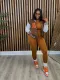 Color Block Long Sleeve Print Baseball Jacket ZDF-31323