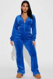 Casual Solid Color Hooded Two Piece Pants Set YD-8795