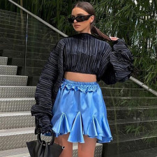 Casual Loose Long Sleeve Crop Tops BLG-T279497A