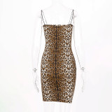 Sexy Print Sling Mini Dress BLG-D981151A
