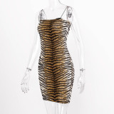 Sexy Print Sling Mini Dress BLG-D981151A