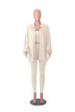 Solid Color Vest+Coat+Pants Three Piece Set MZ-2816