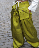 Casual Removable Pockets Wide Leg Pants ZSD-0643