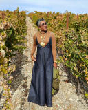 Chain Sling Loose Wide Leg Jumpsuit QYXZ-9160
