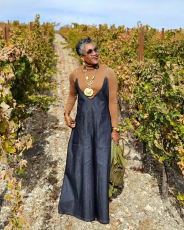Chain Sling Loose Wide Leg Jumpsuit QYXZ-9160