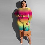 Plus Size Letter Print Short Two Piece Set NNWF-7898