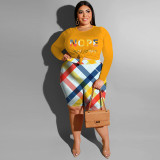Plus Size Letter Print Short Two Piece Set NNWF-7898